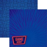 Game Night Let's Roll Dice 12x12 Scrapbook Paper - Reminisce