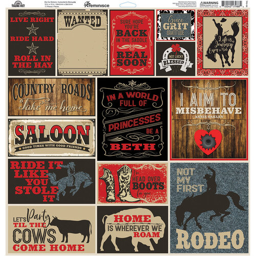 Reminisce - Trading Post Collection - 12 x 12 Elements Sticker