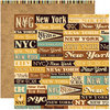 Reminisce - Travelogue Collection - 12 x 12 Double Sided Paper - New York