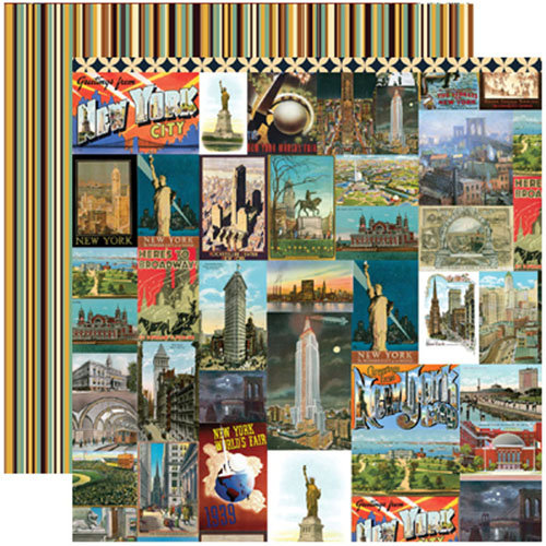 Reminisce - Travelogue Collection - 12 x 12 Double Sided Paper - Journey of a Thousand Miles