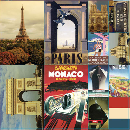 Reminisce - Travelogue Collection - 12 x 12 Cardstock Stickers - Travelogue Paris