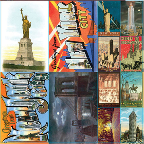 Reminisce - Travelogue Collection - 12 x 12 Cardstock Stickers - Travelogue New York