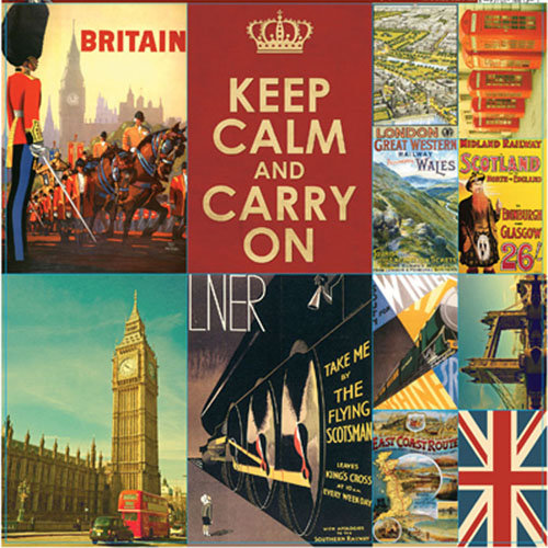 Reminisce - Travelogue Collection - 12 x 12 Cardstock Stickers - Travelogue London