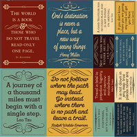 Reminisce - Travelogue Collection - 12 x 12 Cardstock Stickers - Quote