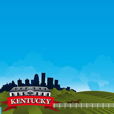 Reminisce - The State Line Collection - 12 x 12 Paper - Kentucky