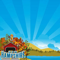Reminisce - The State Line Collection - 12 x 12 Paper - New Hampshire