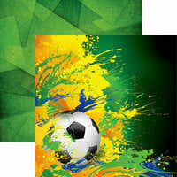 Reminisce - Soccer 2 Collection - 12 x 12 Double Sided Paper - Splash