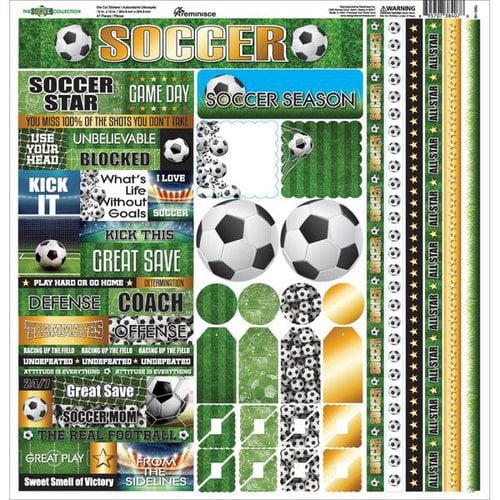 Reminisce - The Soccer Collection - 12 x 12 Cardstock Stickers - Elements