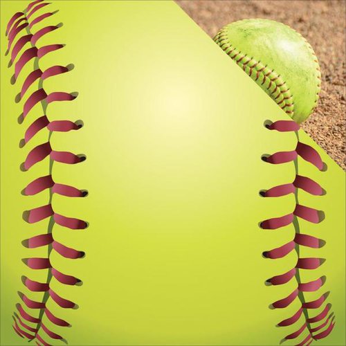 Reminisce - The Softball Collection - 12 x 12 Double Sided Paper - Let's Play Softball