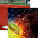 Reminisce - Softball 2 Collection - 12 x 12 Double Sided Paper - Ice and Fire
