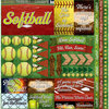 Reminisce - Softball 2 Collection - 12 x 12 Cardstock Stickers - Elements