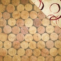 Reminisce - The Winery Collection - 12 x 12 Double Sided Paper - Wine Corks