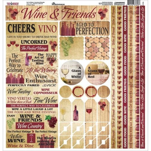 Reminisce - The Winery Collection - 12 x 12 Cardstock Stickers - Multi