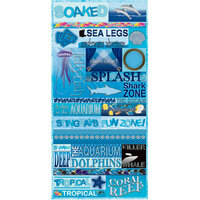 Reminisce - Under The Sea Collection - Seaworld - Die Cut Cardstock Stickers - Quotes