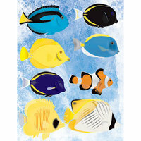 Reminisce - Under The Sea Collection - Seaworld - 3 Dimensional Stickers - Saltwater Fish