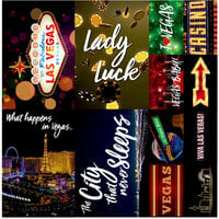 Reminisce - Vegas Collection - 12 x 12 Cardstock Stickers - Poster