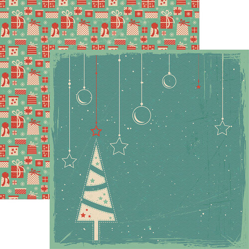 Reminisce - Vintage Christmas Collection - 12 x 12 Double Sided Paper - Christmas Tree Too