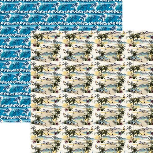 Reminisce - Vintage Paradise Collection - 12 x 12 Double Sided Paper - Island Vintage