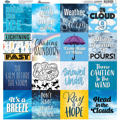 Reminisce - Weather The Storm Collection - 12 x 12 Cardstock Stickers - Poster