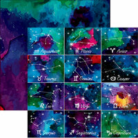 Reminisce - Whats Your Sign Collection - 12 x 12 Double Sided Paper - Written in the Stars
