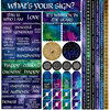 Reminisce - Whats Your Sign Collection - 12 x 12 Cardstock Stickers - Multi