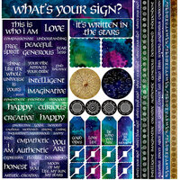 Reminisce - Whats Your Sign Collection - 12 x 12 Cardstock Stickers - Multi