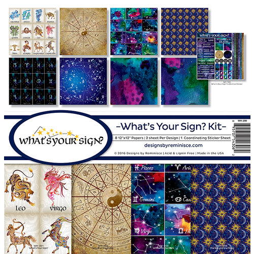 Reminisce - Whats Your Sign Collection - 12 x 12 Collection Kit