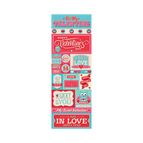 Reminisce - With Love Collection - Cardstock Stickers - Graphic