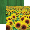 Reminisce - Wildflower Collection - 12 x 12 Double Sided Paper - Sunflower Field