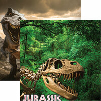 Reminisce - Worlds of Adventure Collection - 12 x 12 Double Sided Paper - Jurassic Adventure