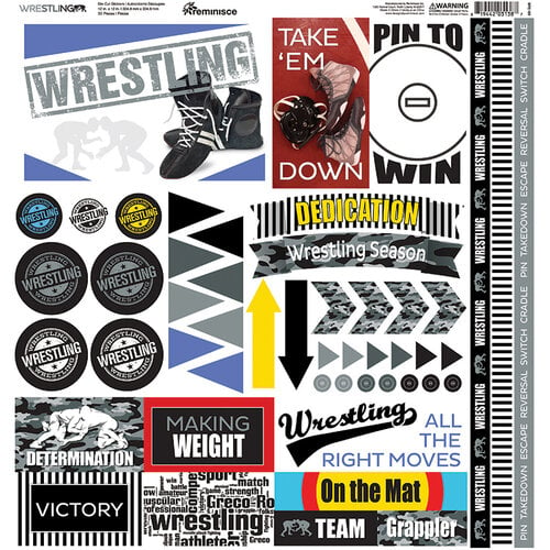Reminisce - Wrestling Collection - 12 x 12 Cardstock Stickers - Elements