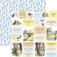 Reminisce - Winnie The Pooh Collection - 12 x 12 Double Sided Paper - Blue Balloon