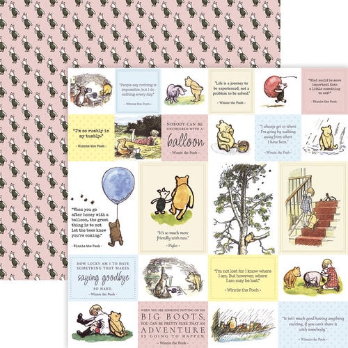 Reminisce - Winnie The Pooh Collection - 12 x 12 Double Sided Paper - Friends Forever