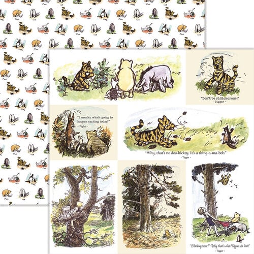 Reminisce - Winnie The Pooh Collection - 12 x 12 Double Sided Paper - My Happy Place