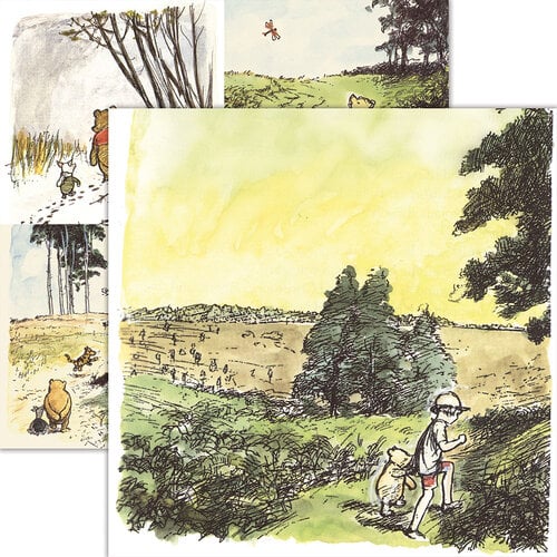 Reminisce - Winnie The Pooh Collection - 12 x 12 Double Sided Paper - An Enchanted Place