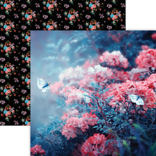 Reminisce - Welcome To Wonderland Collection - 12 x 12 Double Sided Paper - Night Garden