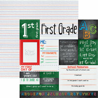 Reminisce - You've Been Schooled Collection - 12 x 12 Double Sided Paper - 1st Grade