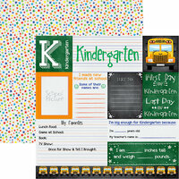 Reminisce - You've Been Schooled Collection - 12 x 12 Double Sided Paper - Kindergarten