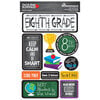Reminisce - You've Been Schooled Collection - 3D Cardstock Stickers - 8th Grade