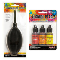 Ranger Ink - Tim Holtz - Alcohol Air Blower and Pearl Alcohol Inks - Kit 1