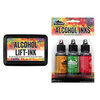 Ranger Ink - Tim Holtz - Alcohol Lift-Ink Pad and Alcohol Inks - 3 Pack - Conservatory
