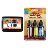 Ranger Ink - Tim Holtz - Alcohol Lift-Ink Pad and Alcohol Inks - 3 Pack - Dockside Picnic