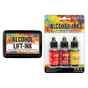 Ranger Ink - Tim Holtz - Alcohol Lift-Ink Pad and Alcohol Inks - 3 Pack - Orange Yellow Spectrum