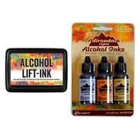 Ranger Ink - Tim Holtz - Alcohol Lift-Ink Pad and Alcohol Inks - 3 Pack - Wildflowers