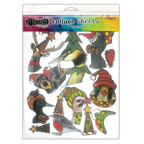 Ranger Ink - Dylusions Collage Sheets - Christmas