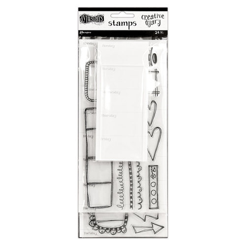 Ranger Ink - Dylusions Creative Dyary - Clear Acrylic Stamp Set - 2