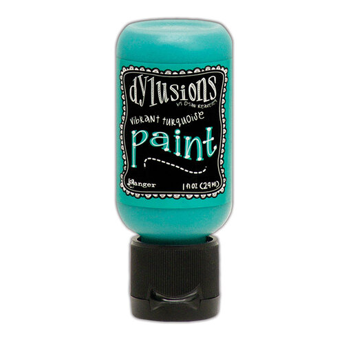 Ranger Ink - Dylusions Paints - Flip Cap Bottle - Vibrant Turquoise