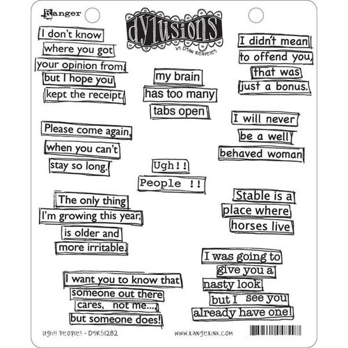Ranger Ink - Dylusions Stamps - Cling Mounted Rubber Stamps - Ugh People