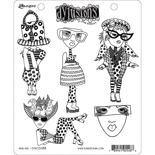 Ranger Ink - Dylusions Stamps - Unmounted Rubber Stamps - Mini Me