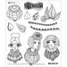Ranger Ink - Dylusions Stamps - Cling Mounted Rubber Stamps - Three Little Maids